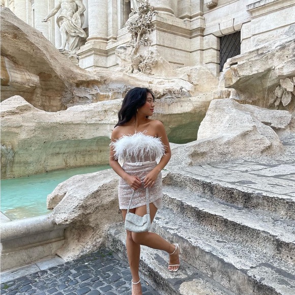 Nadine Merabi- White Sequin Dress - Picture 4 of 7